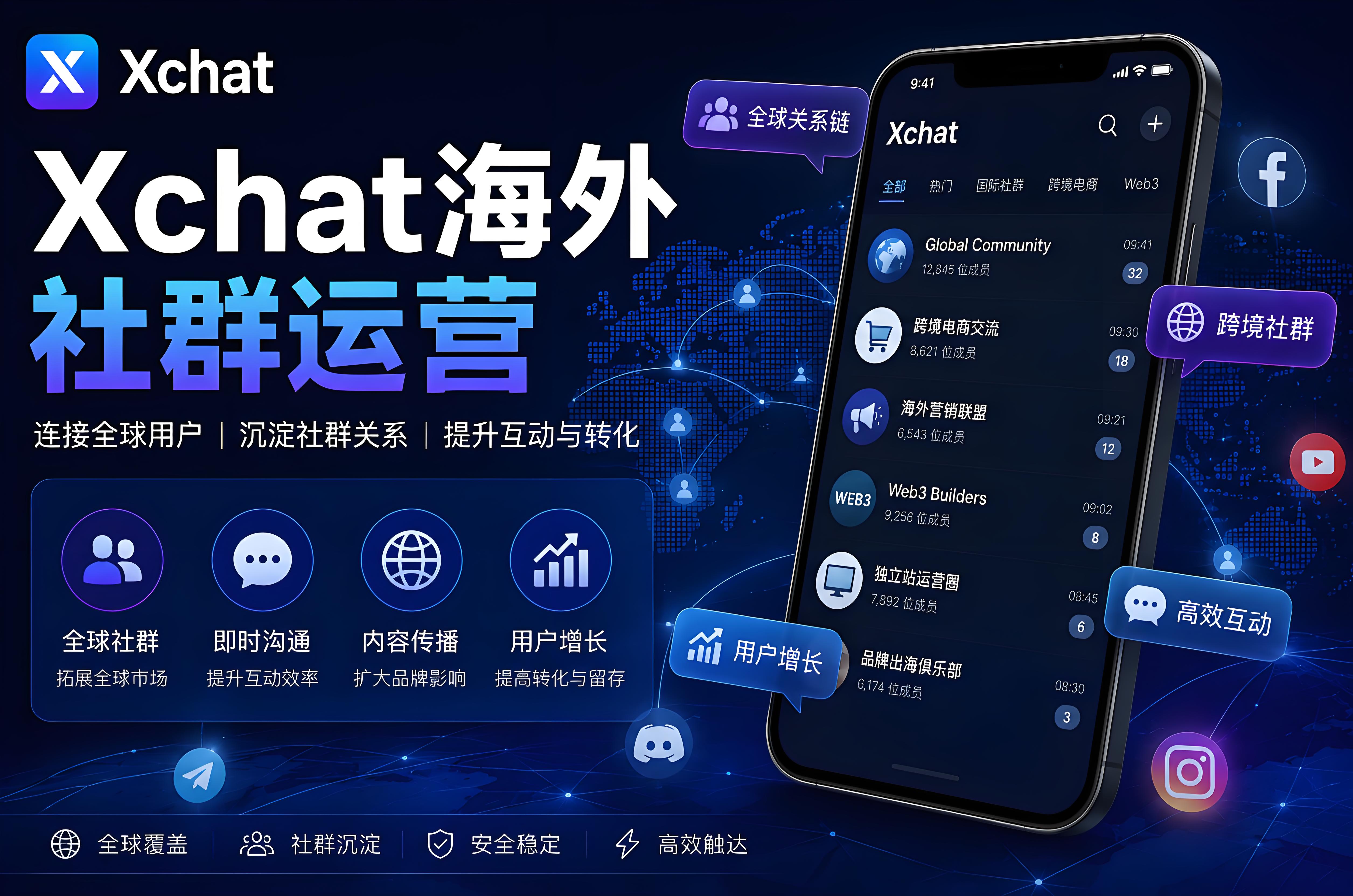 Xchat適合跨境賣家做海外社群嗎？全球關係鏈或成最大優勢