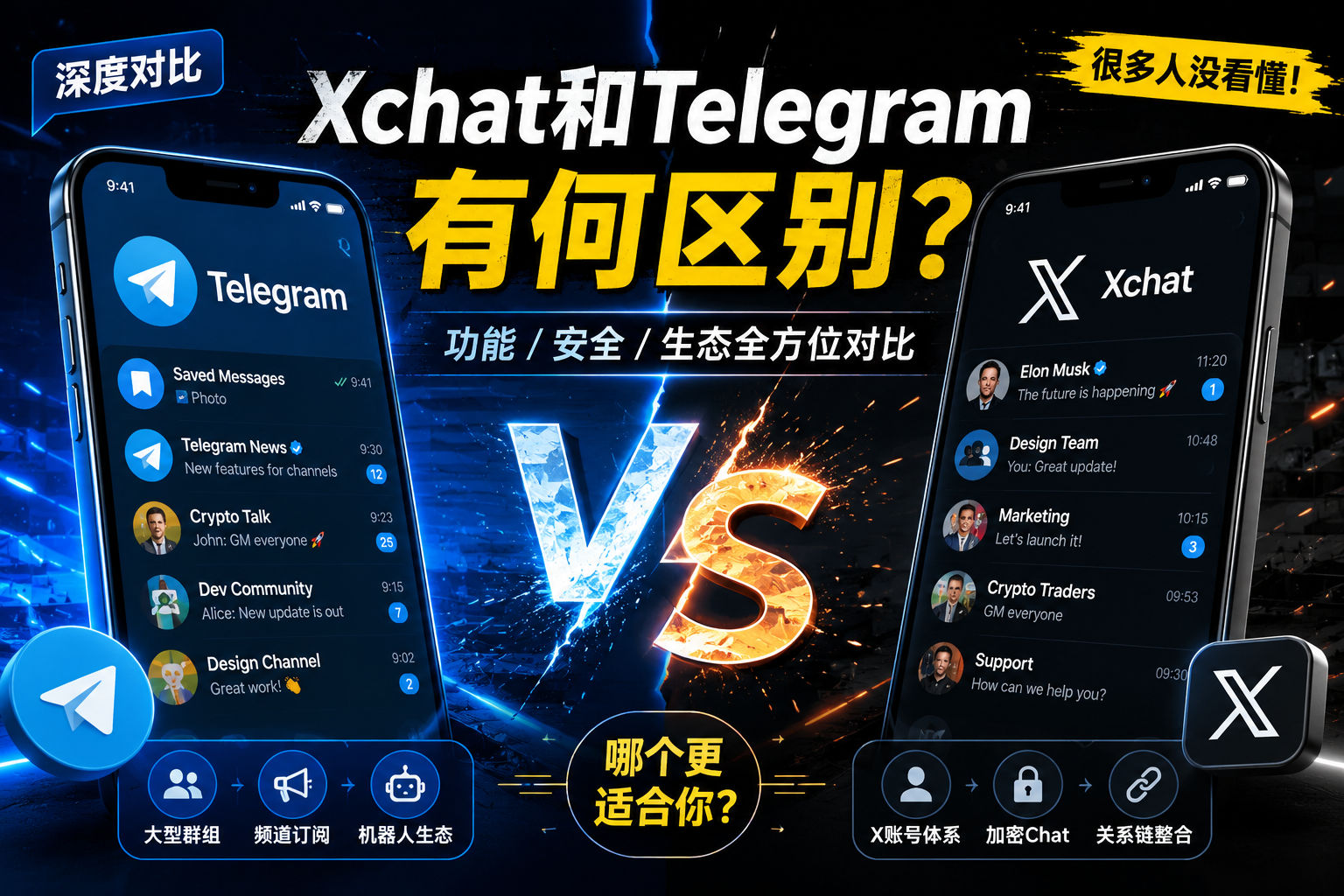 Telegram對比Xchat有何不同？